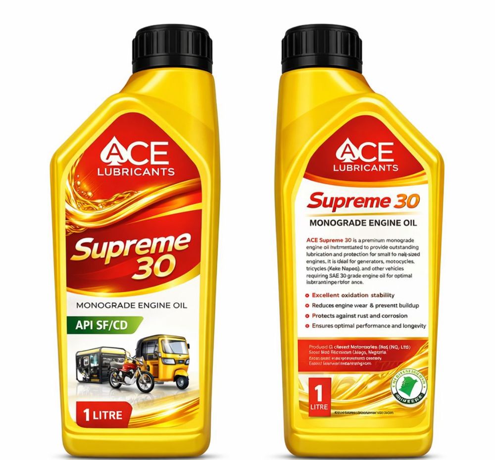 Ace Supreme 30, 1 litre pack, front and back
